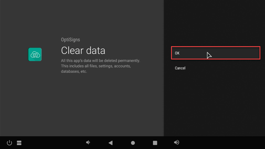 How to Clean Data on the Android Stick OptiSigns