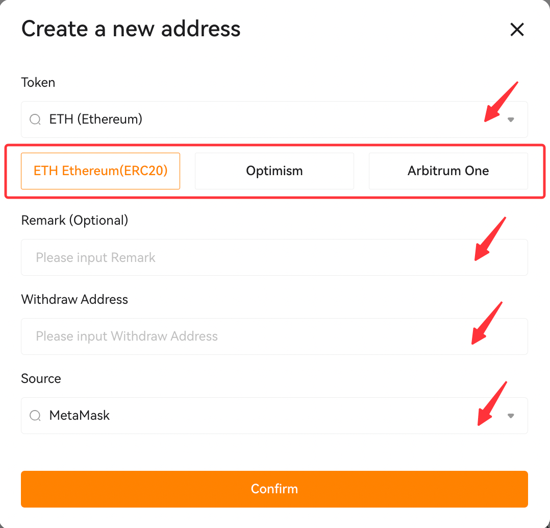 How to Add a Withdrawal Address OrangeX