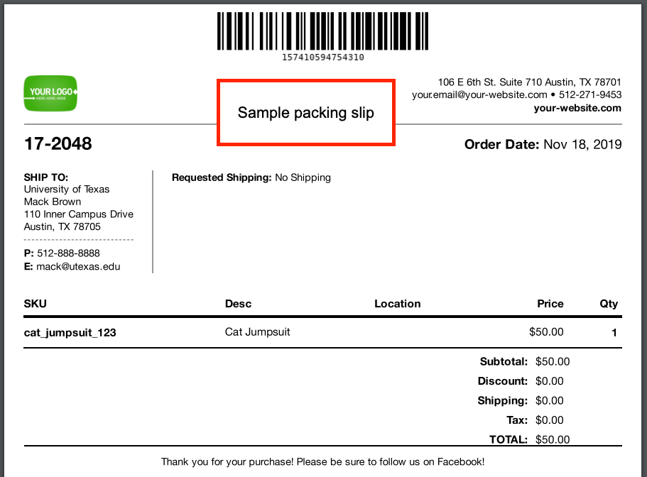 Ordoro How do I set up my Packing List(s)?