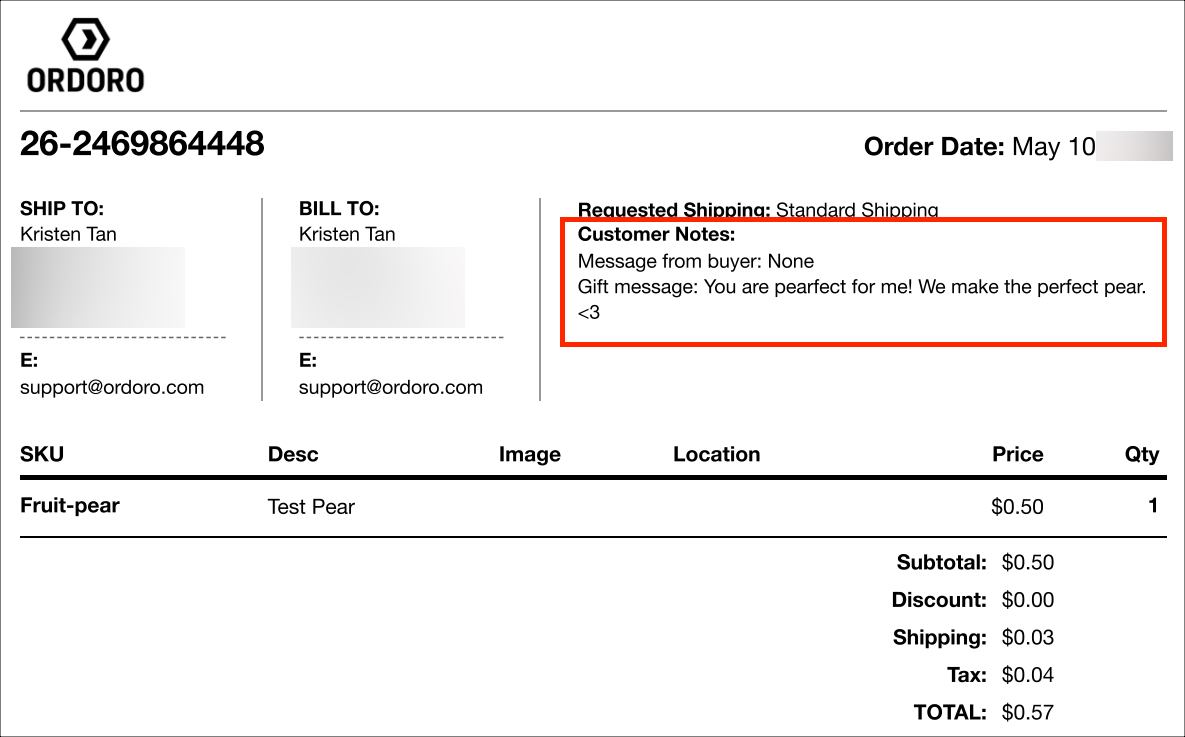Ordoro Do Etsy gift messages import to Ordoro?
