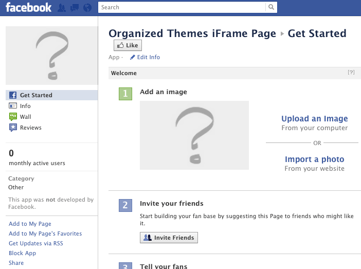 Set up a Custom Facebook Page Tab Organized Themes Support Set up a Custom Facebook Page Tab Organized Themes Support