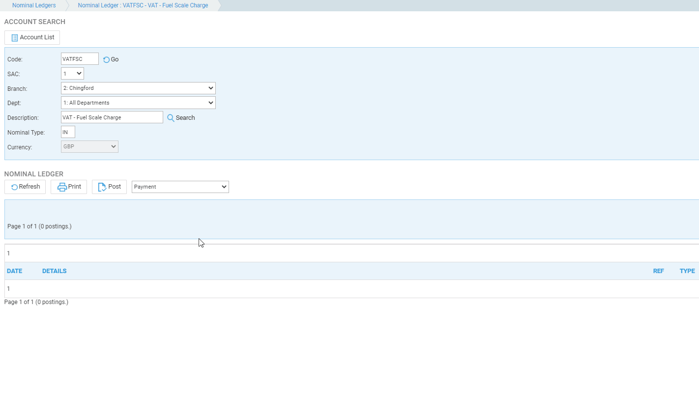 Apply the VAT fuel scale charge / private disallowance Osprey