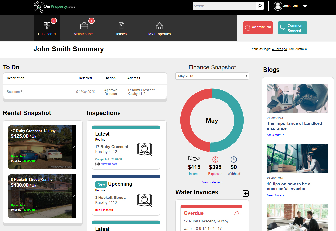 Find what you are looking for in the Landlord Portal OurProperty