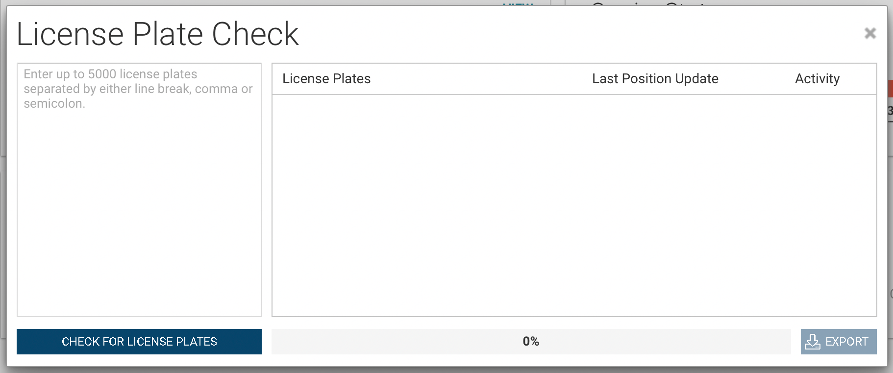 Check License Plates project44