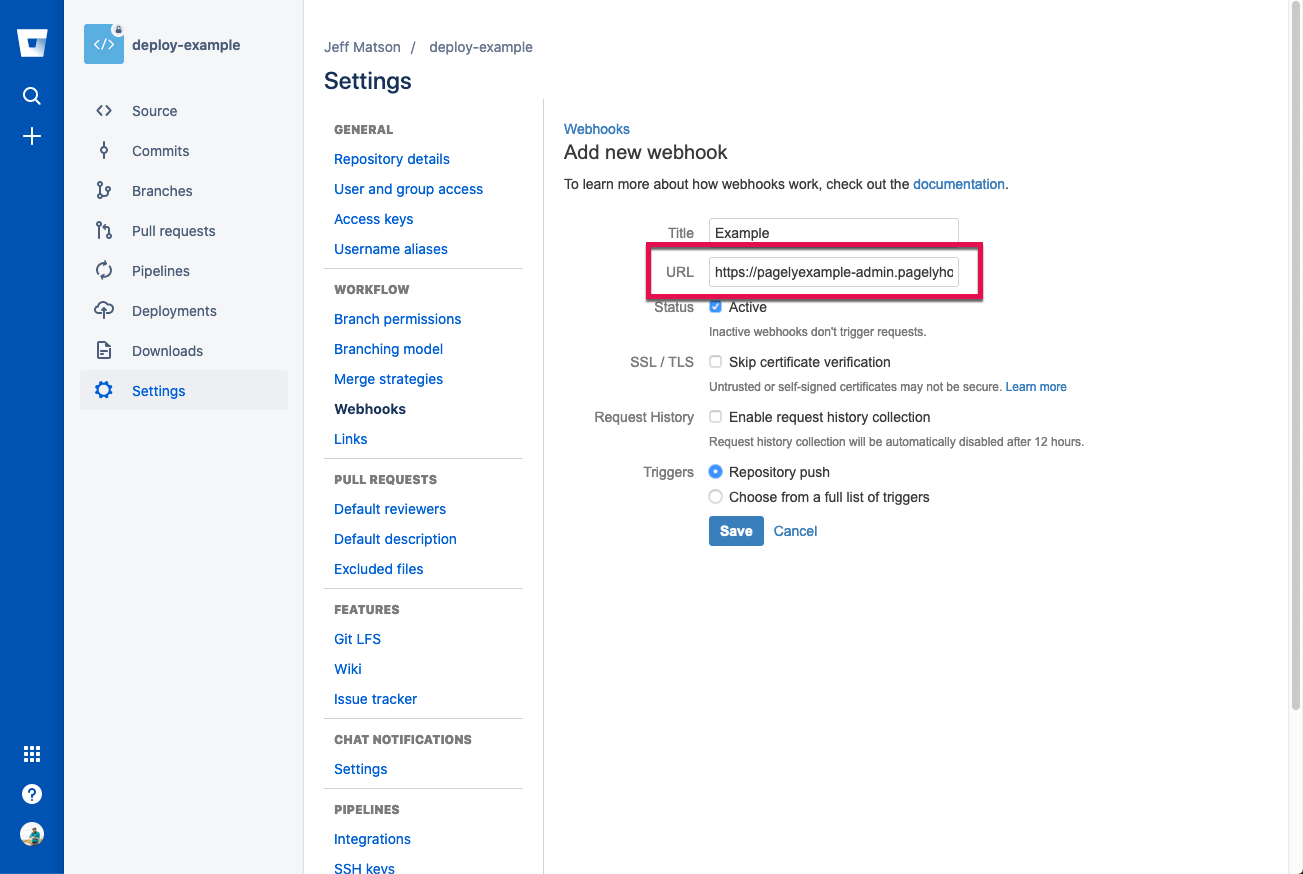 Using hooks to Automatically Deploy WordPress Sites From Bitbucket