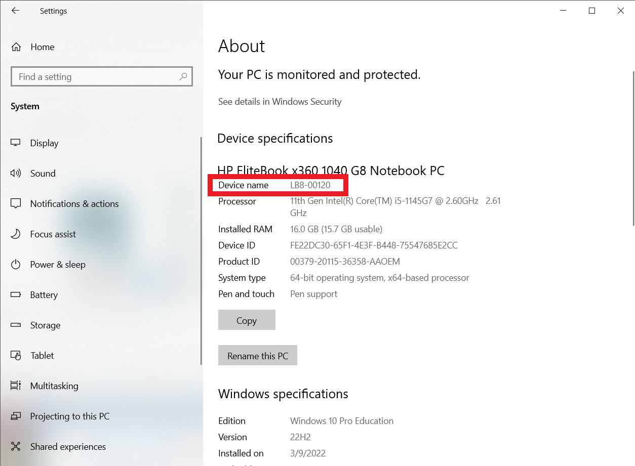 Locating the Asset Tag Number PALCS HelpDesk