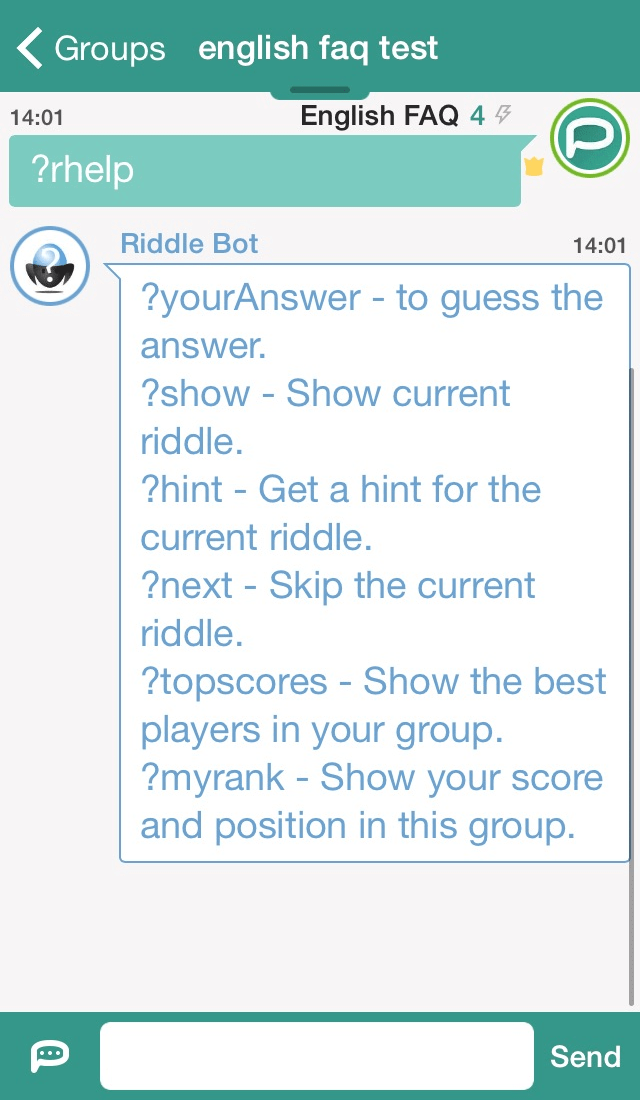Riddle Bot Palringo