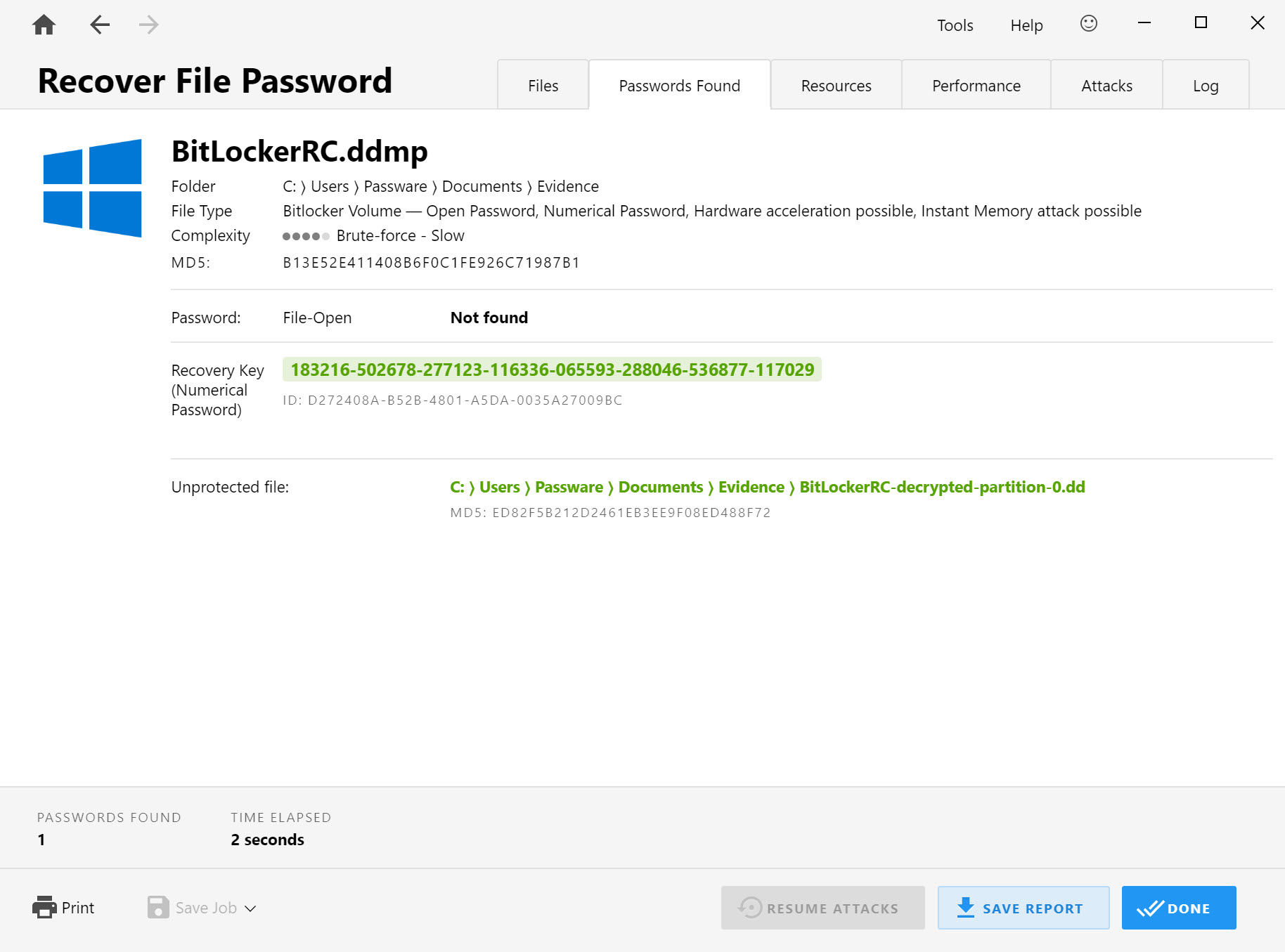 How to decrypt BitLocker using the known Recovery Key? Passware Support