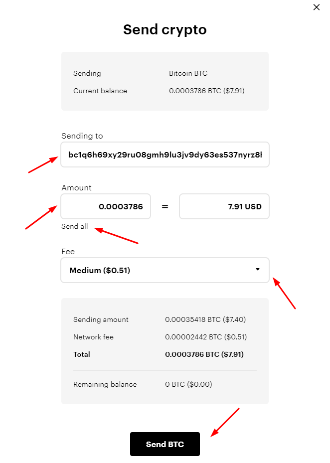 How to withdraw cryptocurrency from Paybis wallet to an external wallet