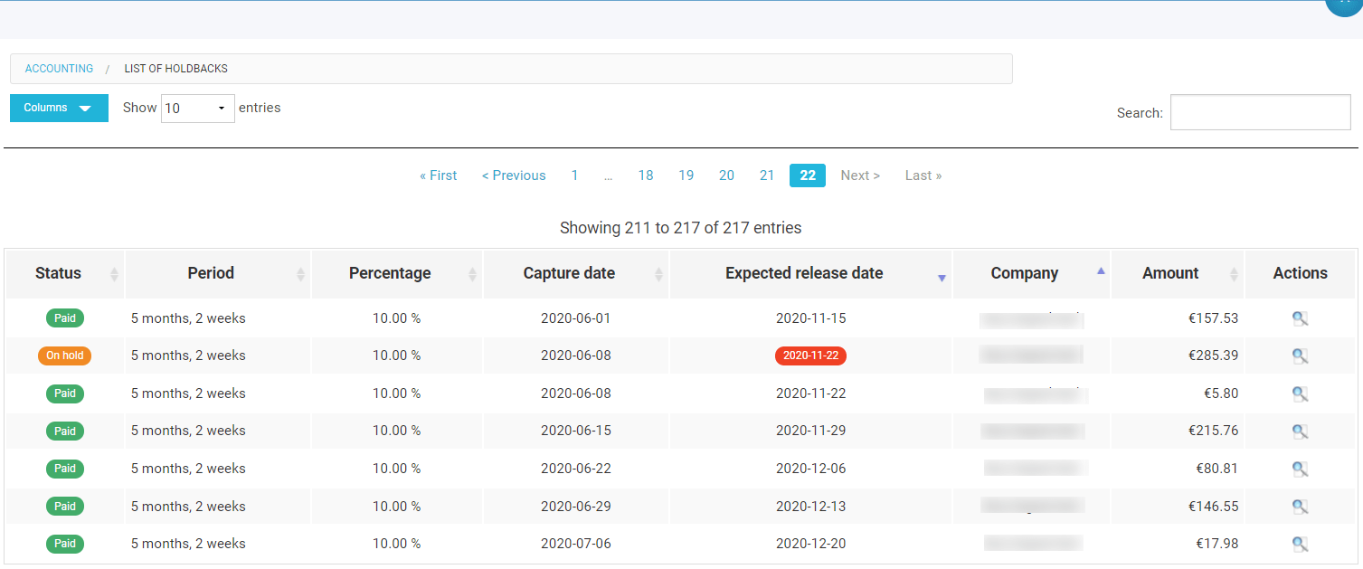 Holdbacks PayXpert Support