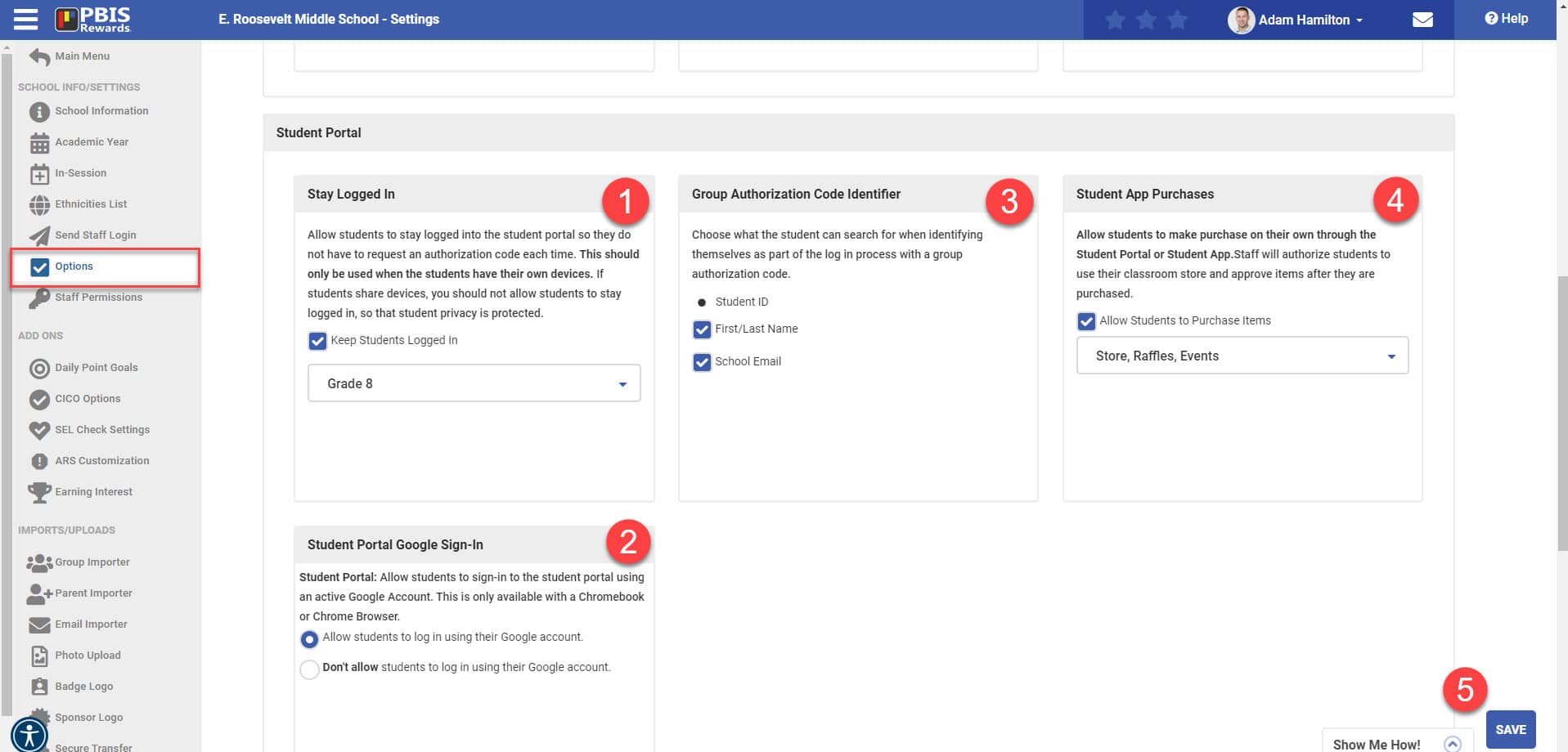 Student Access PBIS Rewards Support Website