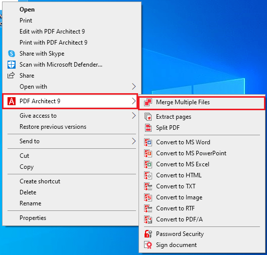 How to combine or merge multiple files into one PDF file? PDF Architect