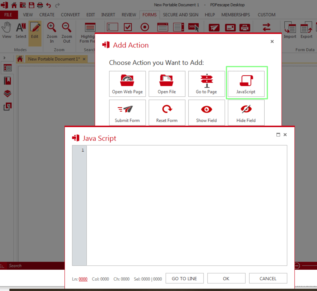 How to Add custom JavaScript code to your PDF documents PDFescape