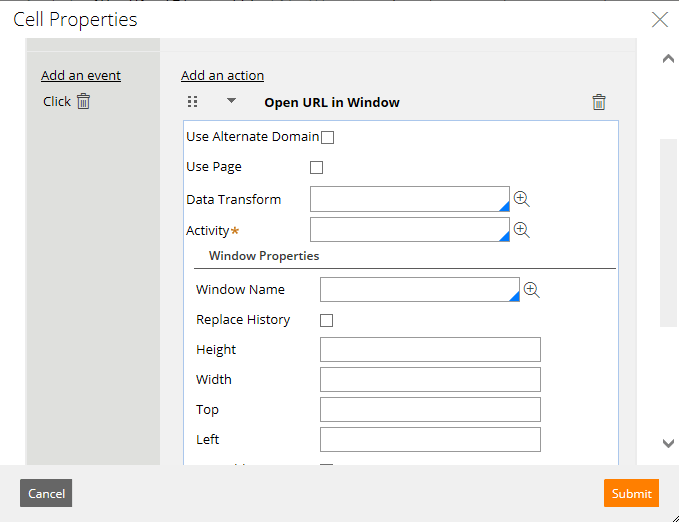 How to pass parameters to the url Support Center