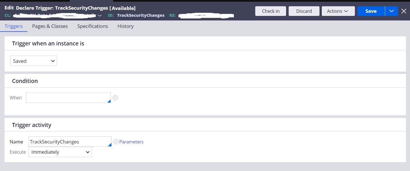After enabling security auditing for a data class facing DB exceptions
