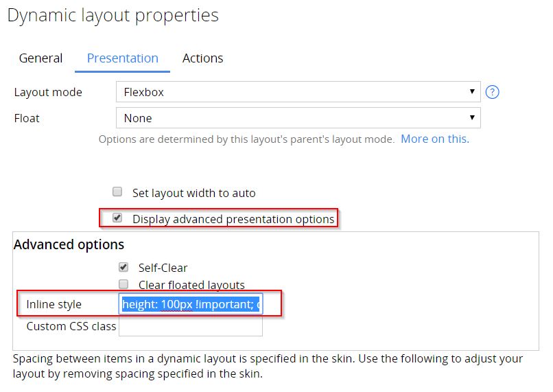Auto height in layout Support Center