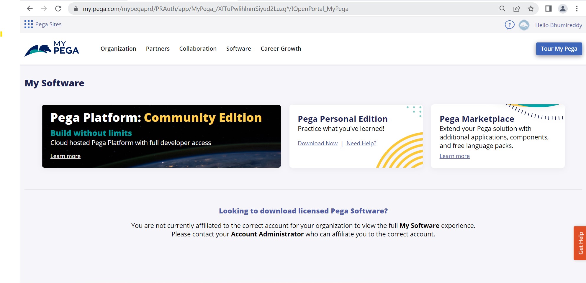 Downloading PEGA CRM(CDH) software Support Center