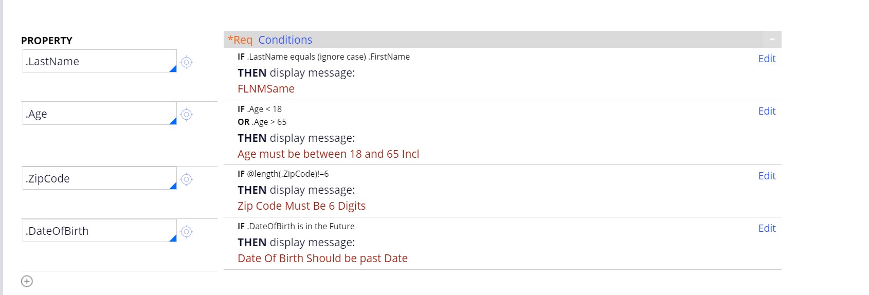 Validate Rule Failure Support Center