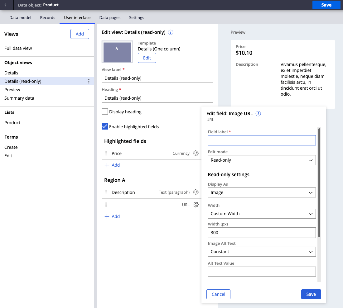 Problem with URL Field Support Center
