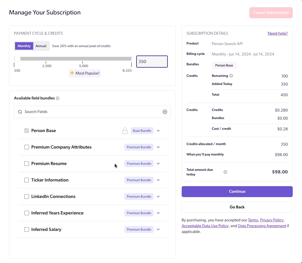 Upgrading your existing plan People Data Labs Help Center