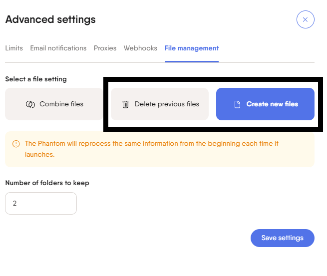 JavaScript heap out of memory PhantomBuster