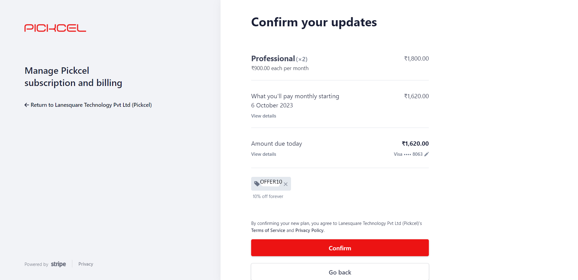 How to Apply Promo Code for my Pickcel Subscription?