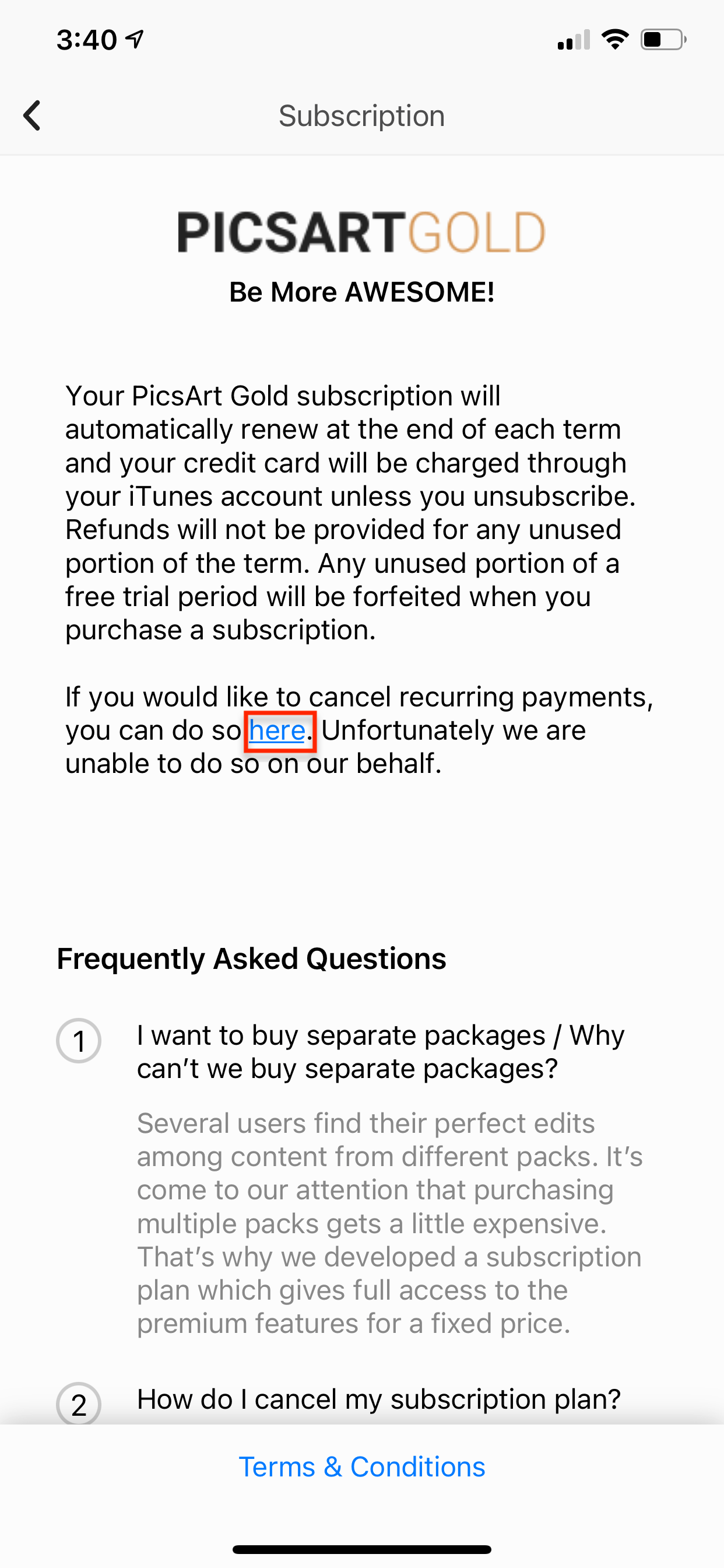 定期購入プランの解約方法 PicsArt Help Center