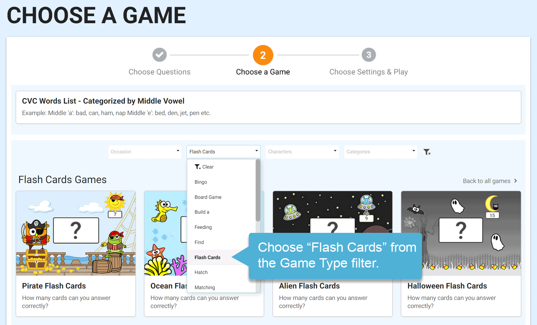 Flash Card Games Help Center