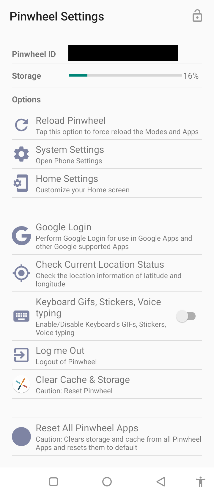 Pinwheel Parental Only Settings Pinwheel
