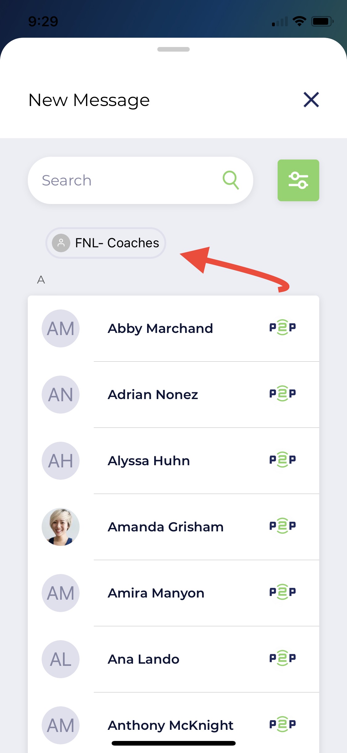 How to message a chat group
