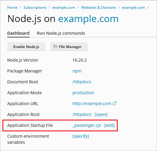 A Node.js app hosted in Plesk is not working require() of ES Module is
