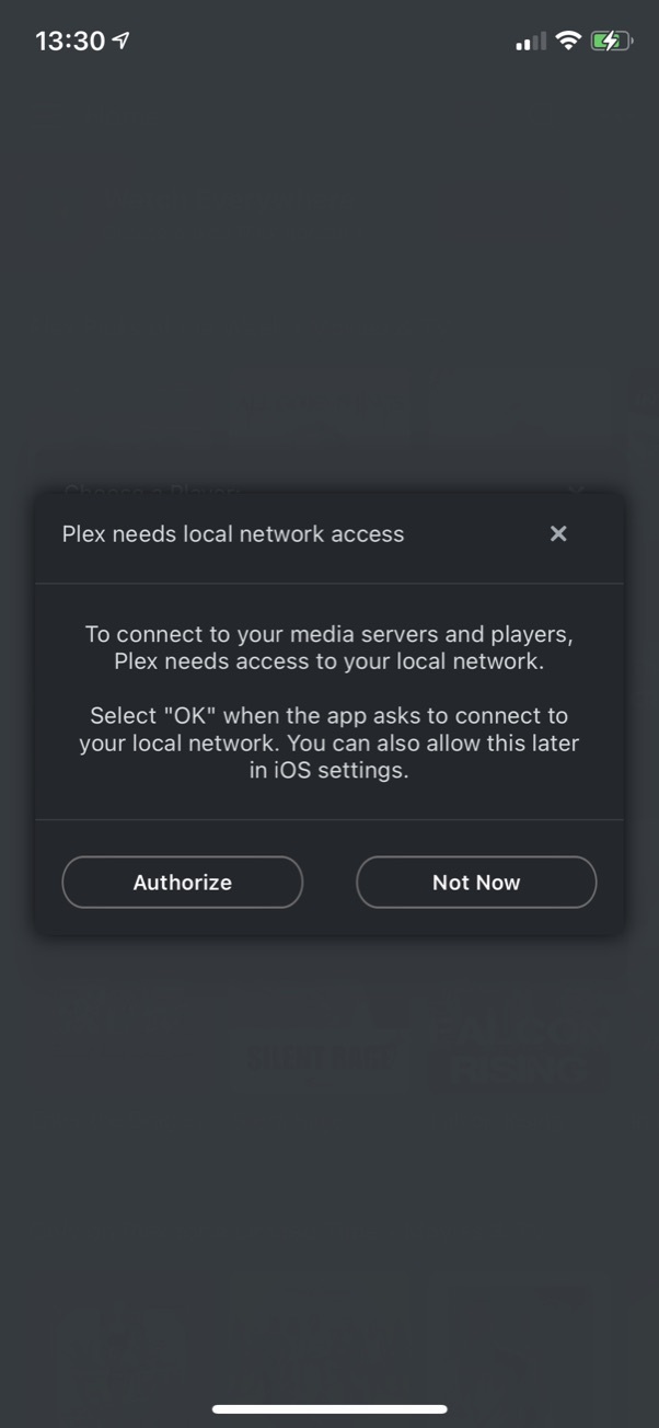 iOS App System Permissions Plex Support