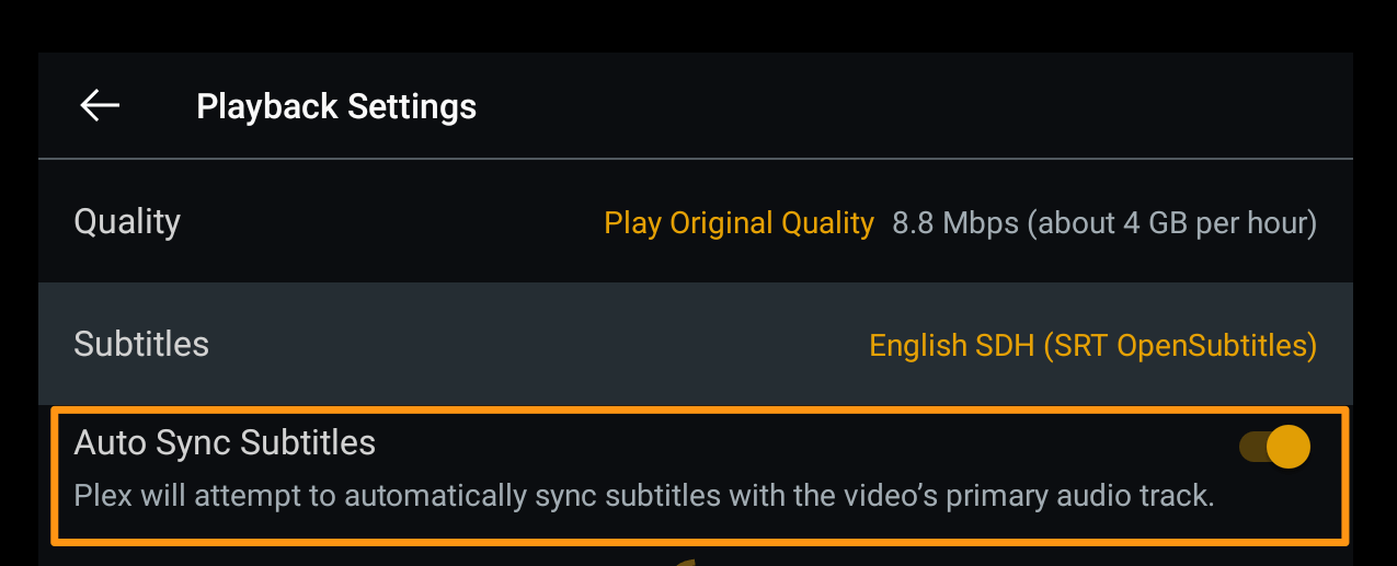 AutoSync Subtitles Plex Support