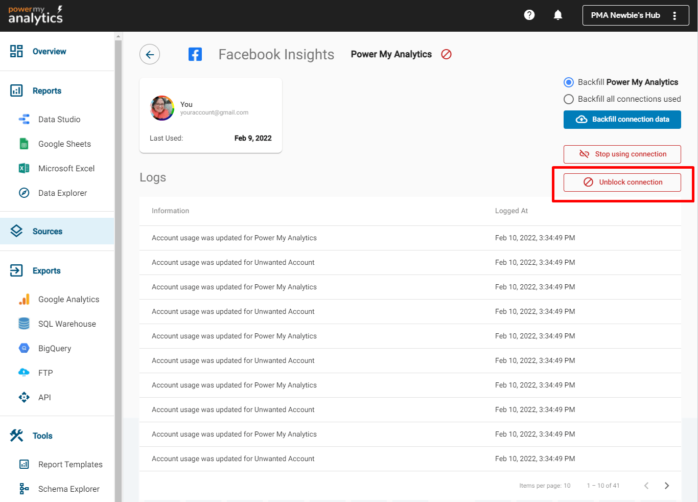 How to Block an Account
