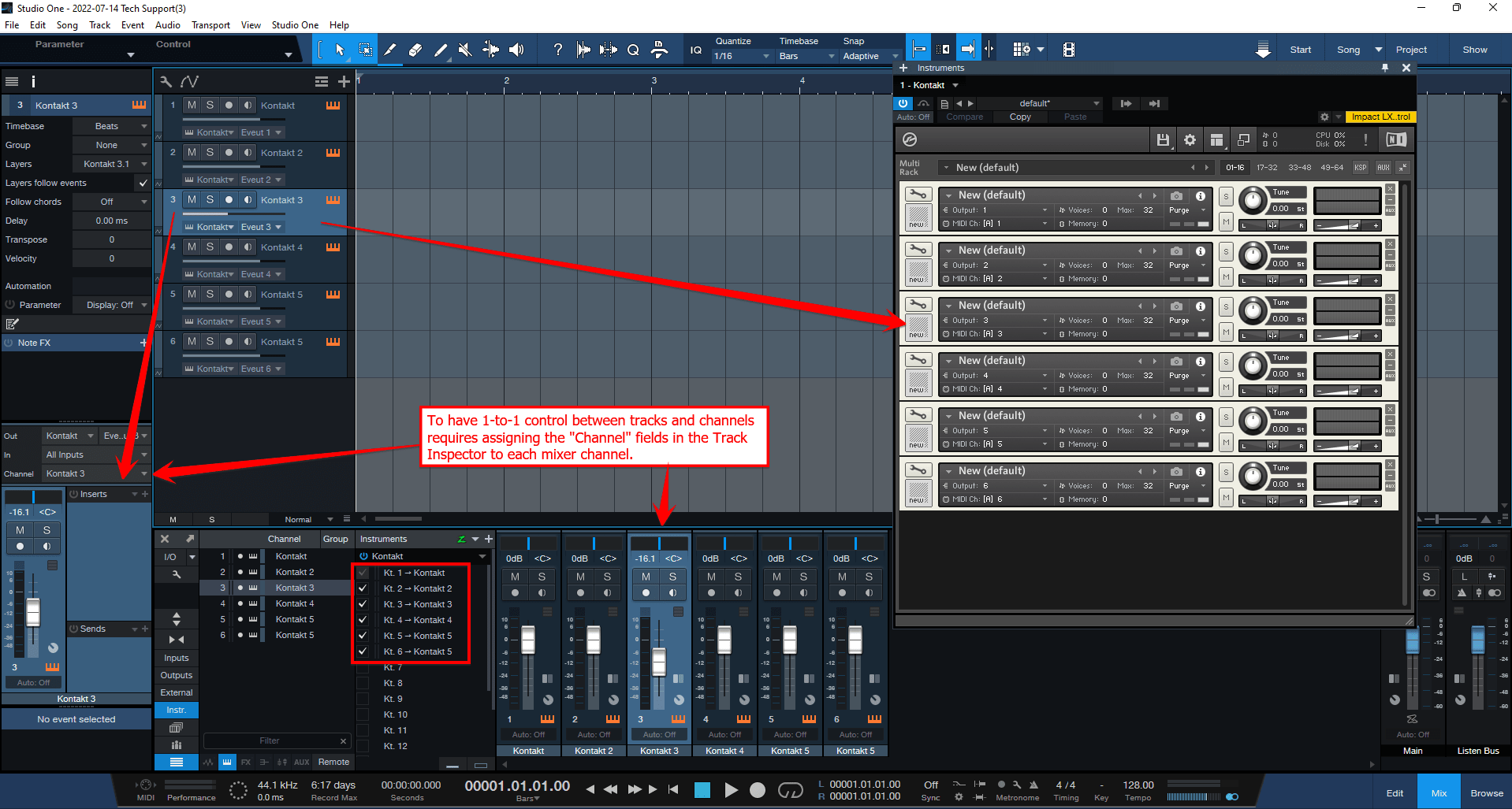 Studio One 6: Configuring Multiple Tracks and Virtual Instrument