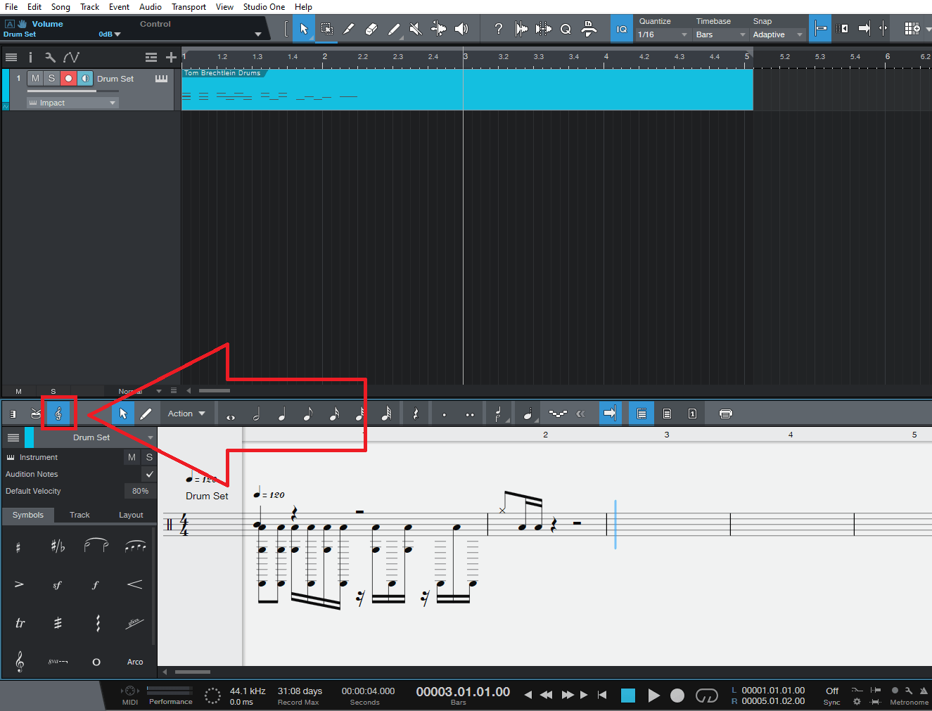 Studio One 6 Mapping MIDI drums in the score editor Knowledge Base