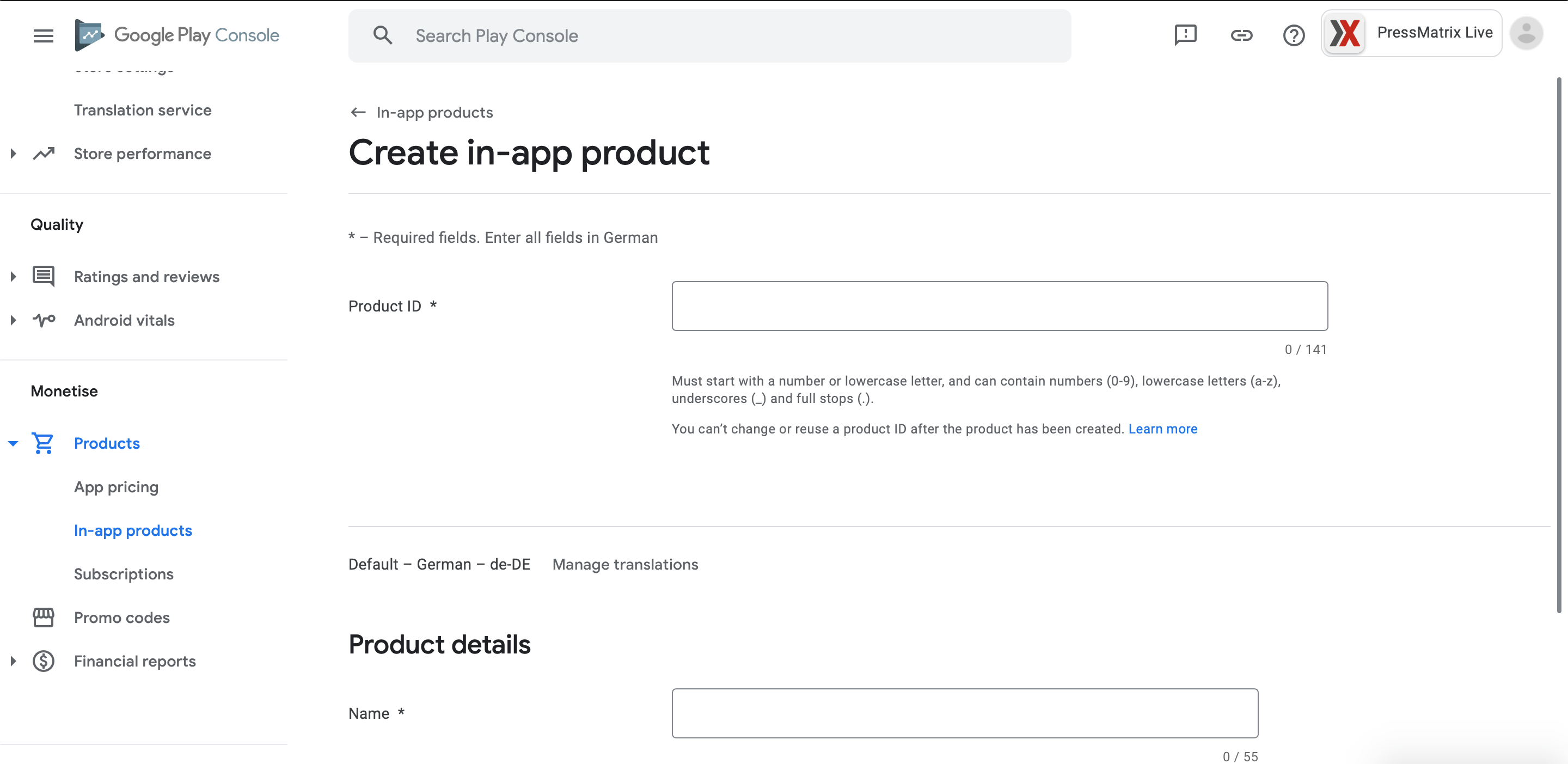 Creating inapp Subscriptions in Google Play Help Center