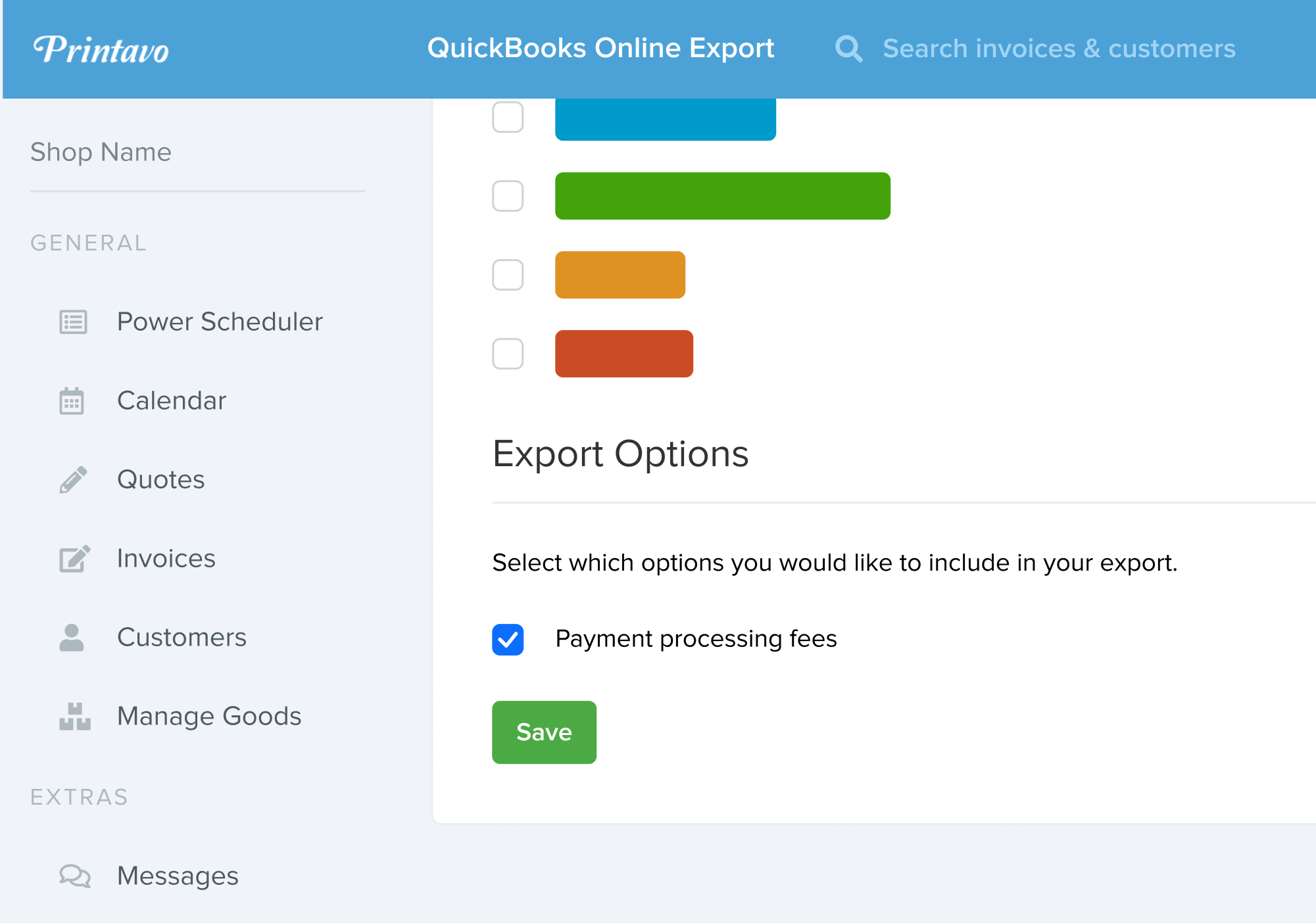4.10 QuickBooks Online Export Printavo