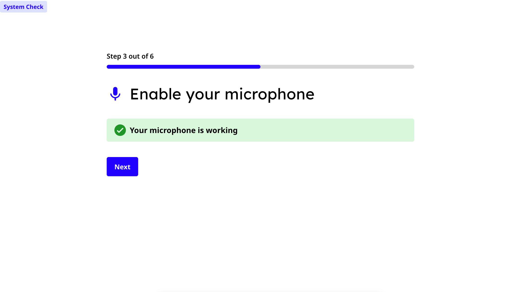Google Chrome allow your microphone ProctorExam