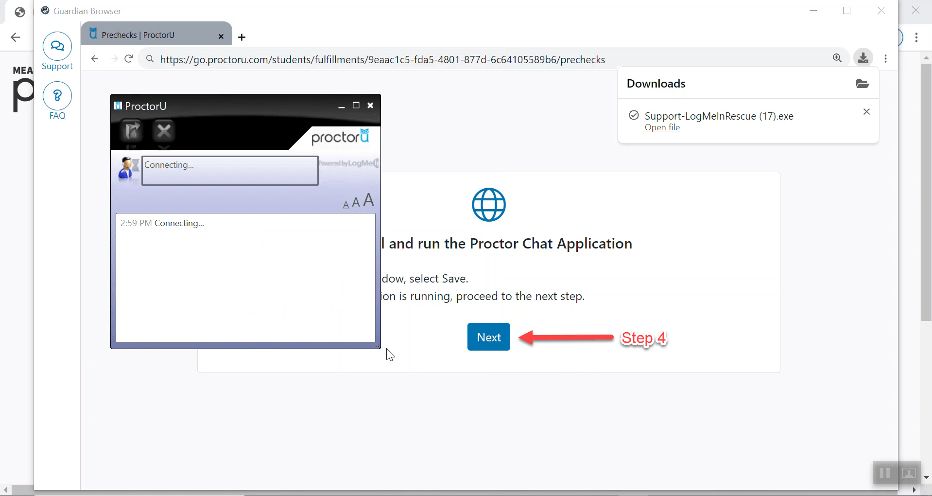 Connecting to Your ProctorU Exam Guardian Always Food Safe Help Center