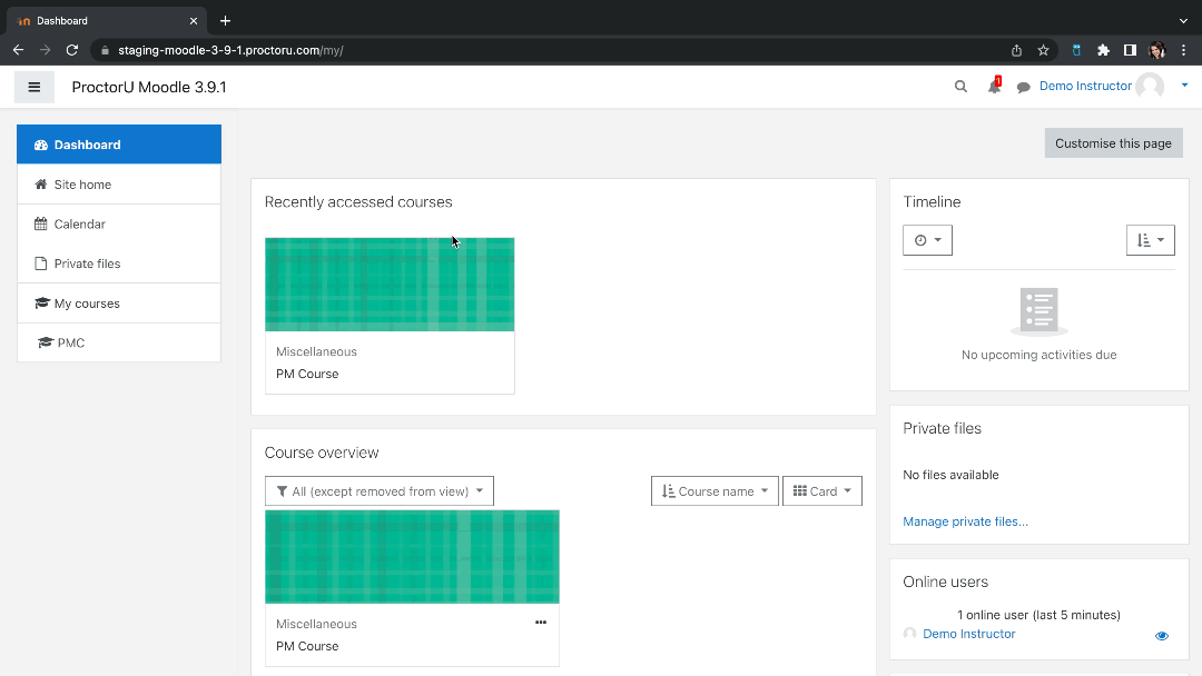 Moodle Exam Enablement Process ProctorU