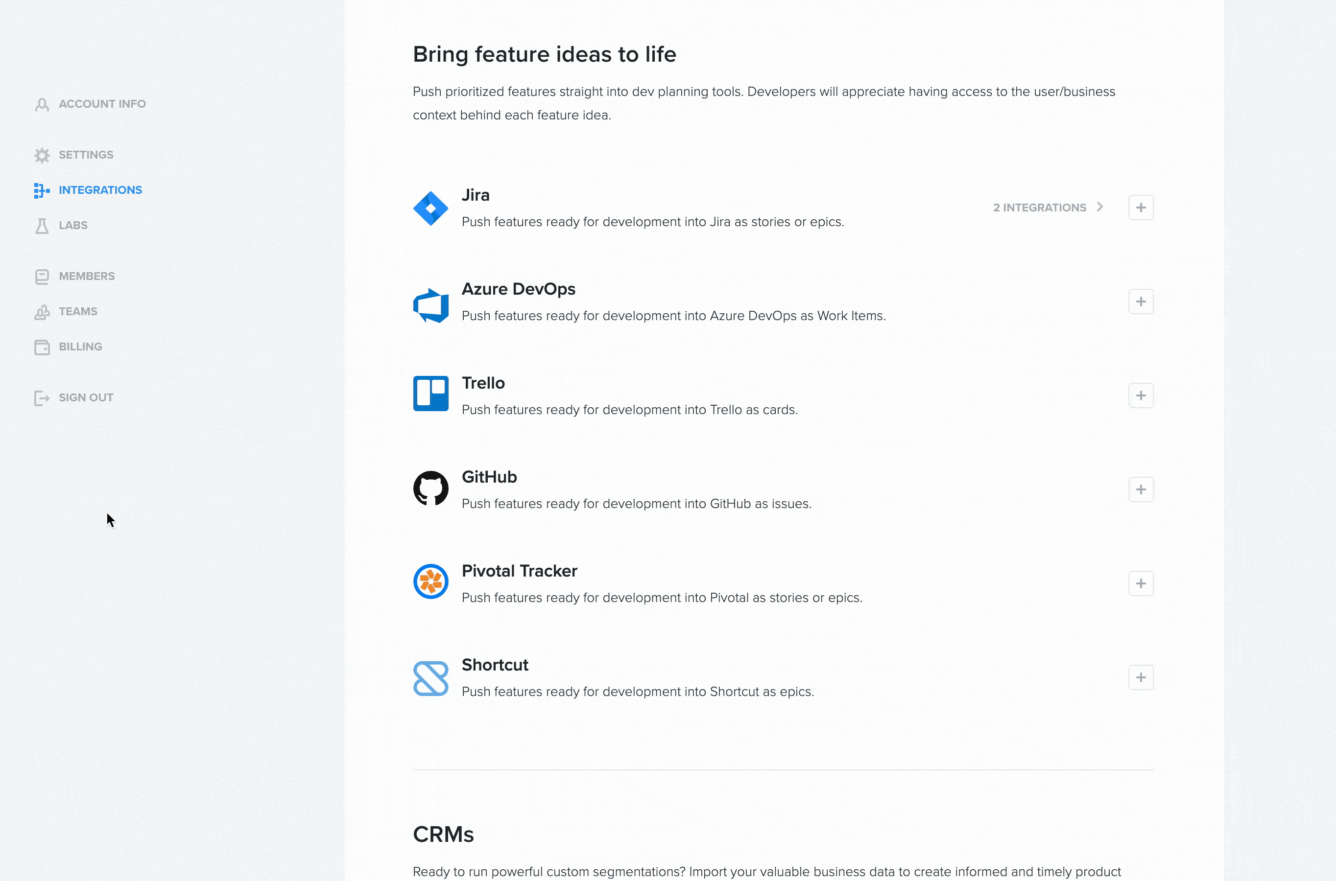 Managing Jira integrations Productboard Support