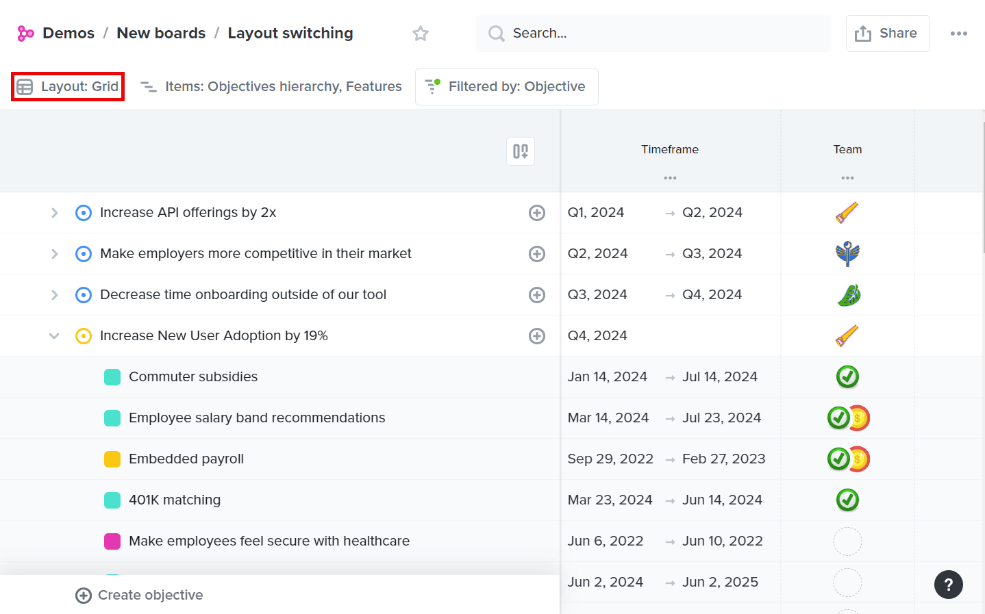 How can I change the layout of a board? Productboard Support
