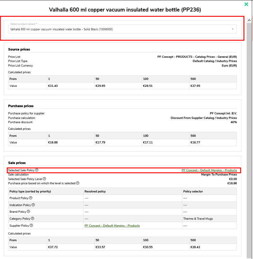 Product pricing PromoTron Solutions a.s.