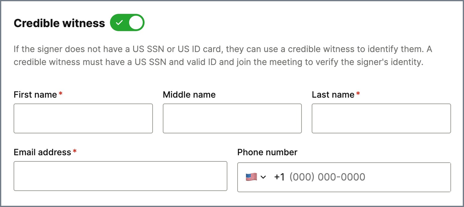 Use a Credible Witness to Identify a Signer Proof Help Center