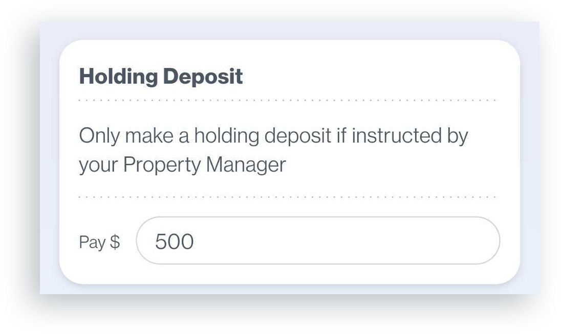 Pay Holding Deposits via MePay (Tenant App) PropertyMe Customer Support