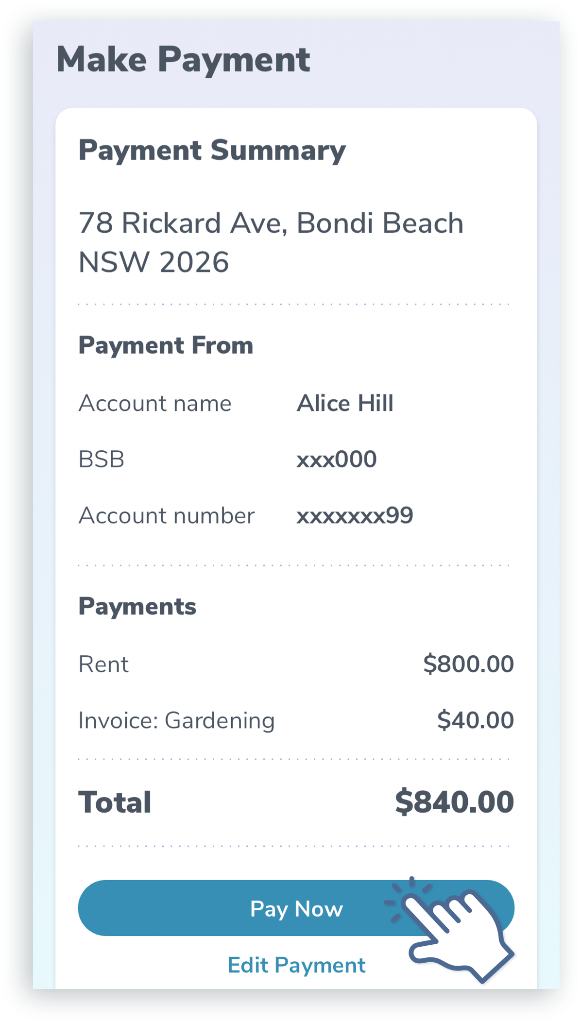 Make A Rent Or Invoice Payment Using MePay PropertyMe App (Tenant