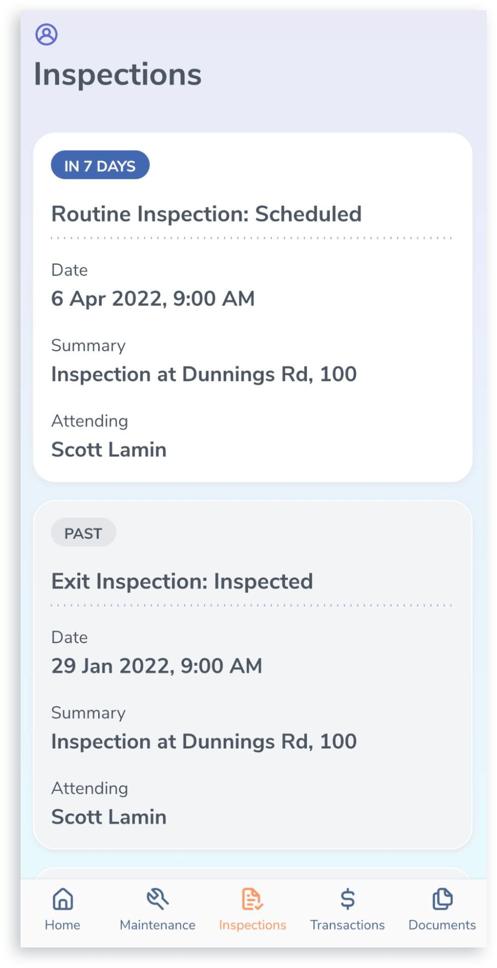 Check The Status Of Your Entry, Routine Or Exit Inspections PropertyMe Customer Support