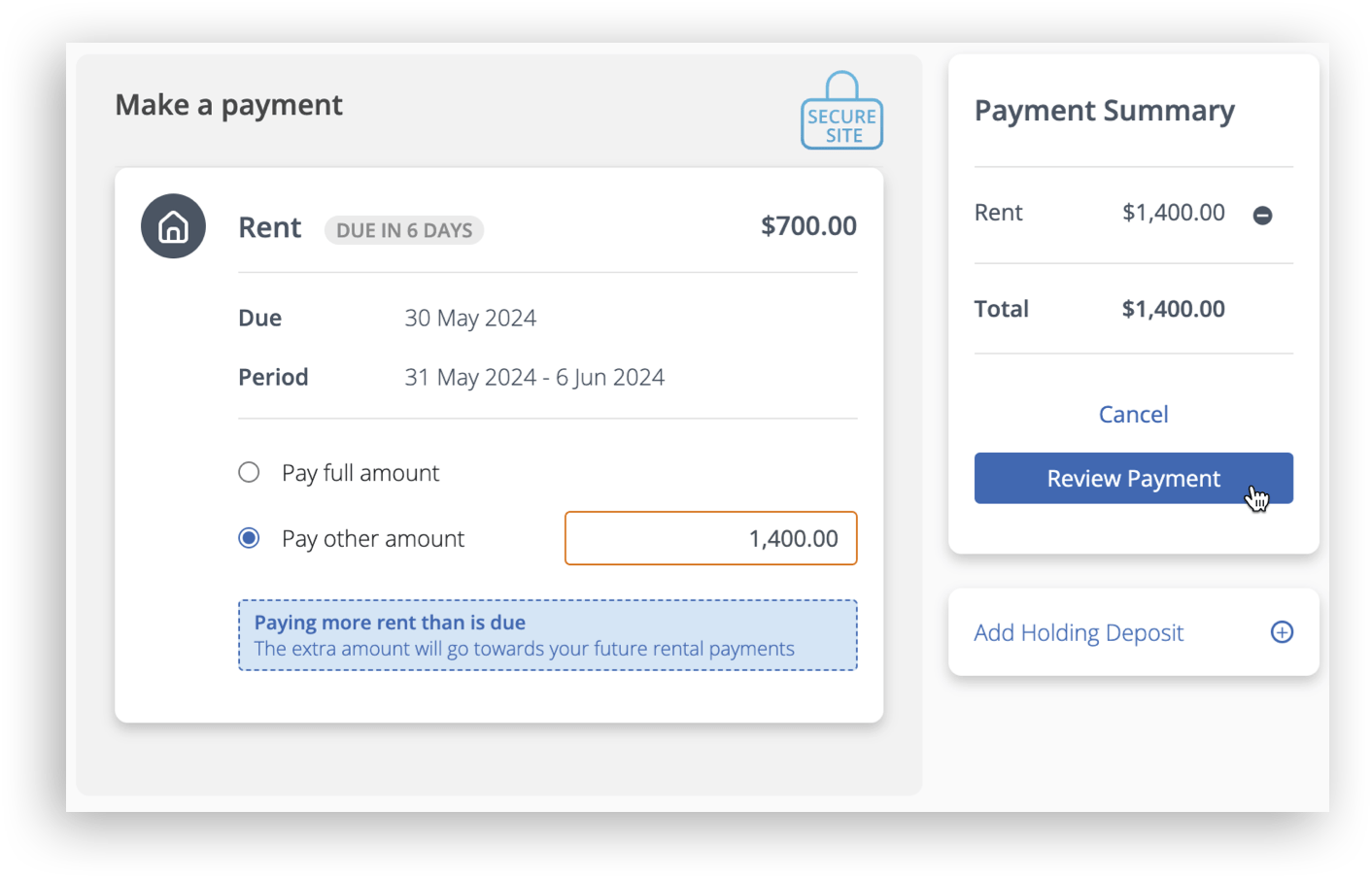 Pay Rent (Using MePay) PropertyMe Customer Support