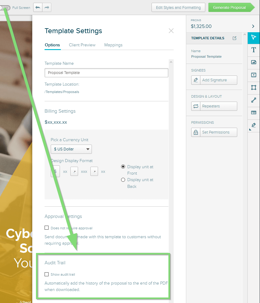 Audit Trails Proposify